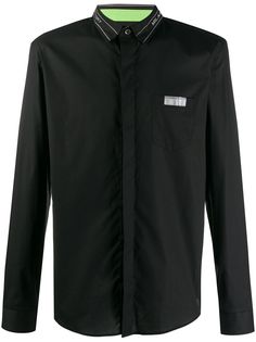 Frankie Morello рубашка с контрастным воротником