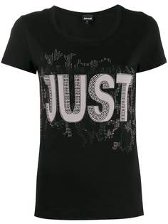 Just Cavalli футболка с декорированным логотипом