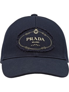 Prada парусиновая бейсбольная кепка с логотипом