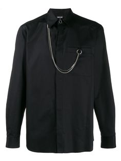 Just Cavalli рубашка с длинными рукавами и цепочкой