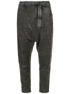 Transit cropped drop-crotch trousers