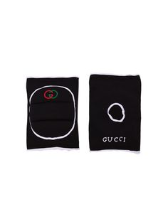 Gucci наколенники с вышитым логотипом