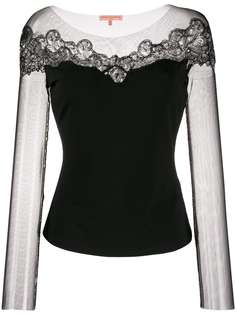 Ermanno Scervino кружевной топ из джерси