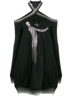 Marco De Vincenzo декорированный джемпер с открытыми плечами
