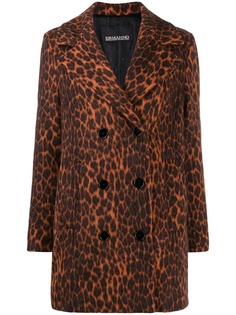 Ermanno Ermanno пальто с леопардовым принтом