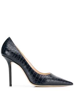 Jimmy Choo туфли-лодочки Love 100 с тиснением под кожу крокодила