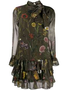 Ermanno Ermanno платье с цветочным принтом и оборками