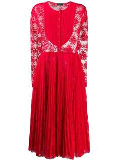 Ermanno Ermanno кружевное платье с плиссировкой