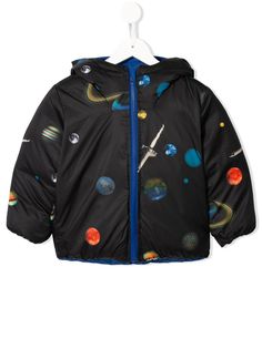 Paul Smith Junior пальто с капюшоном и принтом Galaxy