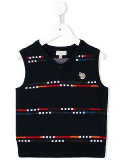 Paul Smith Junior трикотажный жилет в полоску