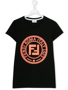 Fendi Kids футболка с логотипом FF