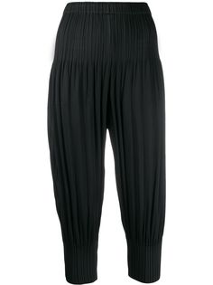 Pleats Please Issey Miyake pleated cropped trousers