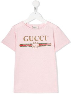 Gucci Kids футболка с логотипом