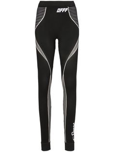 Off-White трикотажные легинсы с завышенной талией