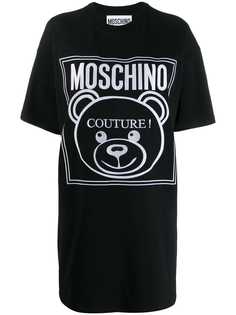 Moschino платье-футболка Teddy Bear с логотипом