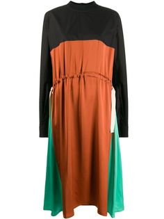 Plan C платье миди с длинными рукавами и высоким воротником