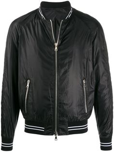 Balmain куртка-бомбер с нашивкой-логотипом