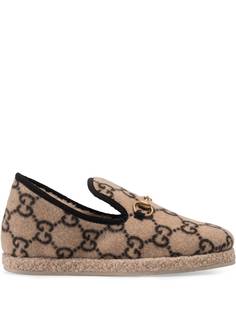 Gucci лоферы с узором GG