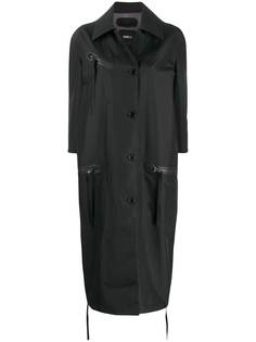 Yang Li однобортное пальто с карманами на молнии