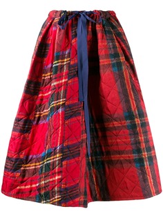 Pierre-Louis Mascia стеганая юбка в шотландскую клетку