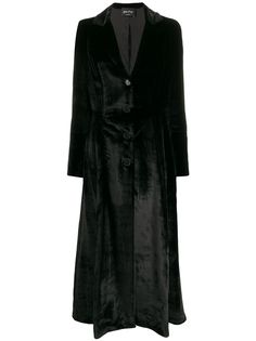Andrea Yaaqov длинное бархатное пальто