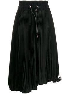 Sacai плиссированная юбка асимметричного кроя