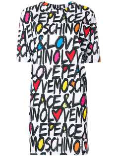 Love Moschino платье-футболка Peace & Love