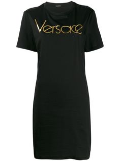 Versace платье-футболка с графичным принтом