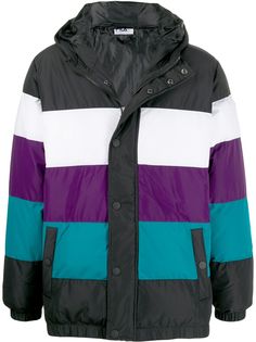 Fila куртка в стиле колор-блок с капюшоном