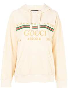 Gucci бархатное худи Maison De LAmour