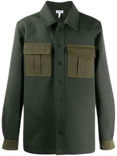 Loewe куртка-рубашка с контрастными карманами