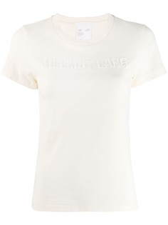 Helmut Lang футболка с вышитым логотипом