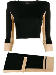 Elisabetta Franchi укороченный джемпер в стиле колор-блок