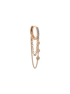 Kismet By Milka серьга-кольцо Diamond Solitaire Chainy из розового золота