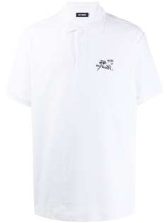 Raf Simons рубашка-поло с вышитым логотипом