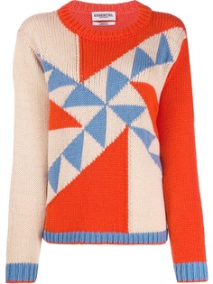Essentiel Antwerp жаккардовый джемпер в стиле колор-блок
