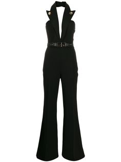 Elisabetta Franchi комбинезон с вырезом халтер и поясом