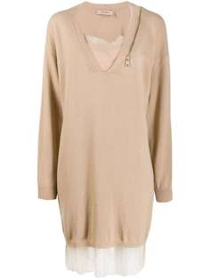 Twin-Set многослойное платье-свитер