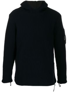 CP Company худи в рубчик с декором Lens