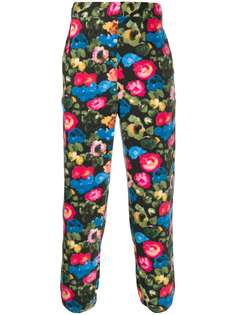 Stussy флисовые брюки с цветочным принтом