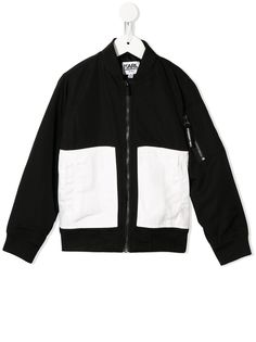 Karl Lagerfeld Kids куртка-бомбер с логотипом