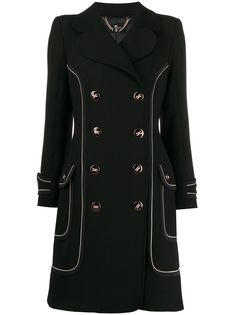 Elisabetta Franchi двубортное пальто с контрастной окантовкой