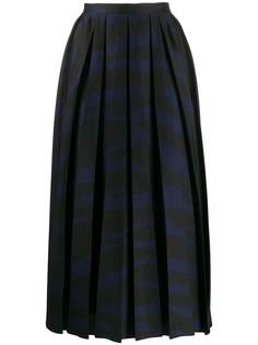 Erika Cavallini плиссированная юбка с зебровым принтом