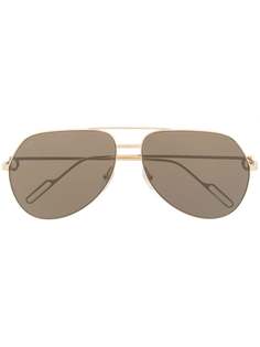 Cartier Eyewear солнцезащитные очки-авиаторы с затемненными линзами и логотипом