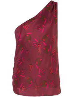 Rebecca De Ravenel abstract-print silk top