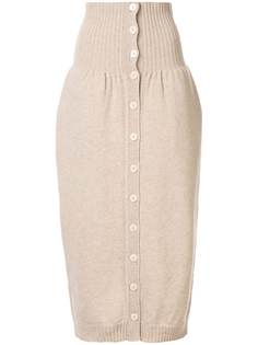 Lemaire трикотажная юбка с завышенной талией