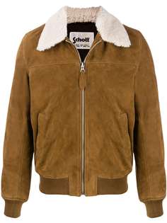 Schott куртка на молнии с объемным воротником