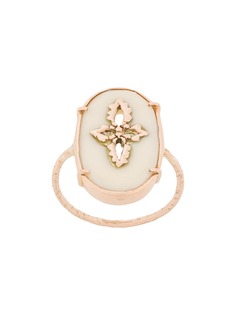 Pascale Monvoisin кольцо Sunday White из розового золота с камнями
