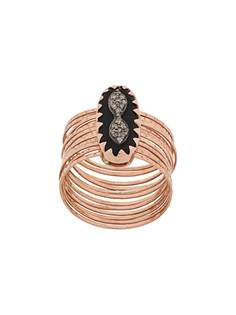 Pascale Monvoisin кольцо Bowie N°1 Black Diamond из розового золота с бриллиантами