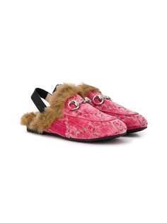 Gucci Kids лоферы Horsebit с монограммой